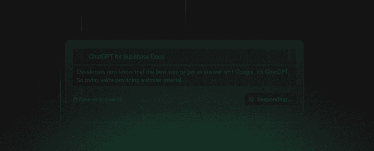Meet Supabase Clippy: ChatGPT for Docs